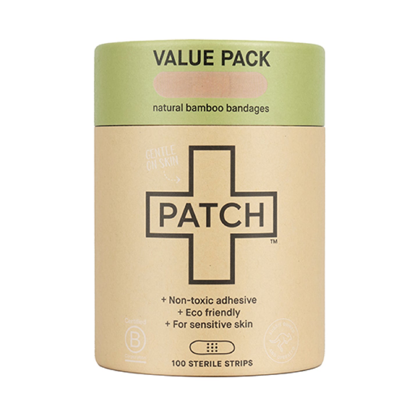 PATCH VALUE PACK - 100 Natural Bamboo Bandages