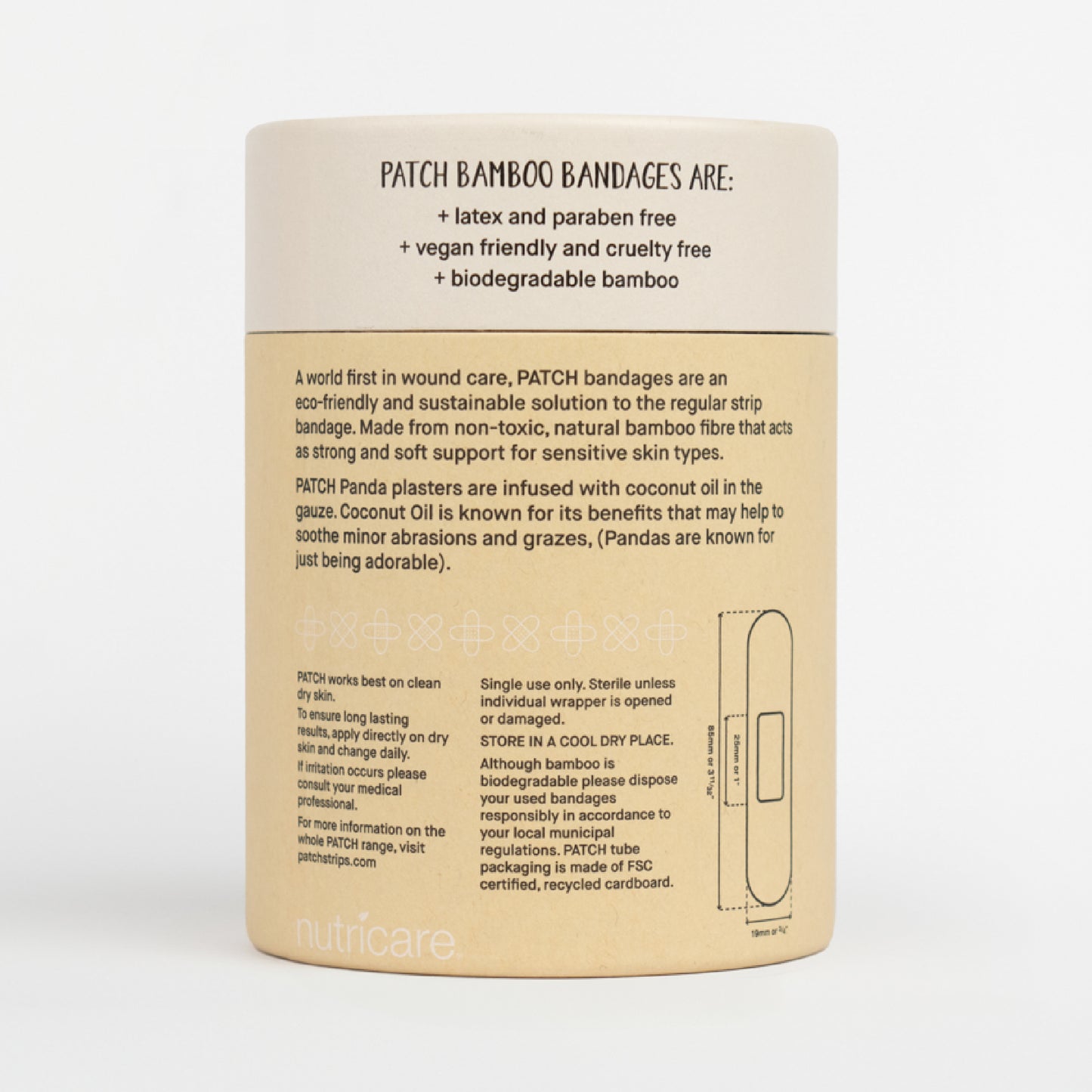 PATCH VALUE PACK - 100 Panda Bamboo Bandages