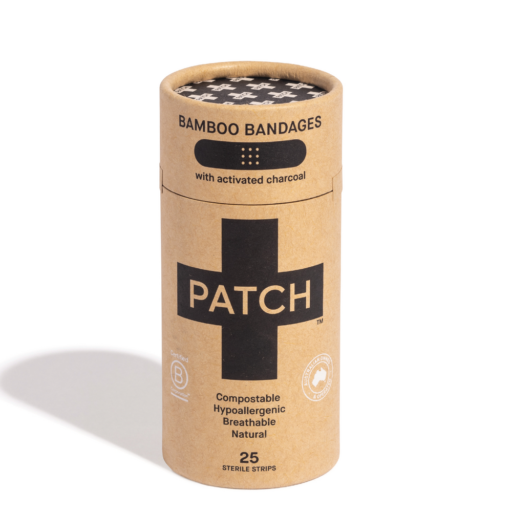 Activated Charcoal Patch Natural Bamboo Bandages for sensitive skin, eco friendly, hypoallergenic, non-toxic, latex free