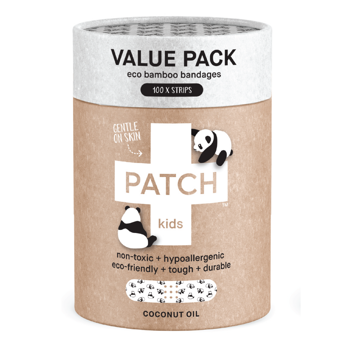 Value Pack Patch Bandages coconut oil eco friendly hypoallergenic non-toxic durable