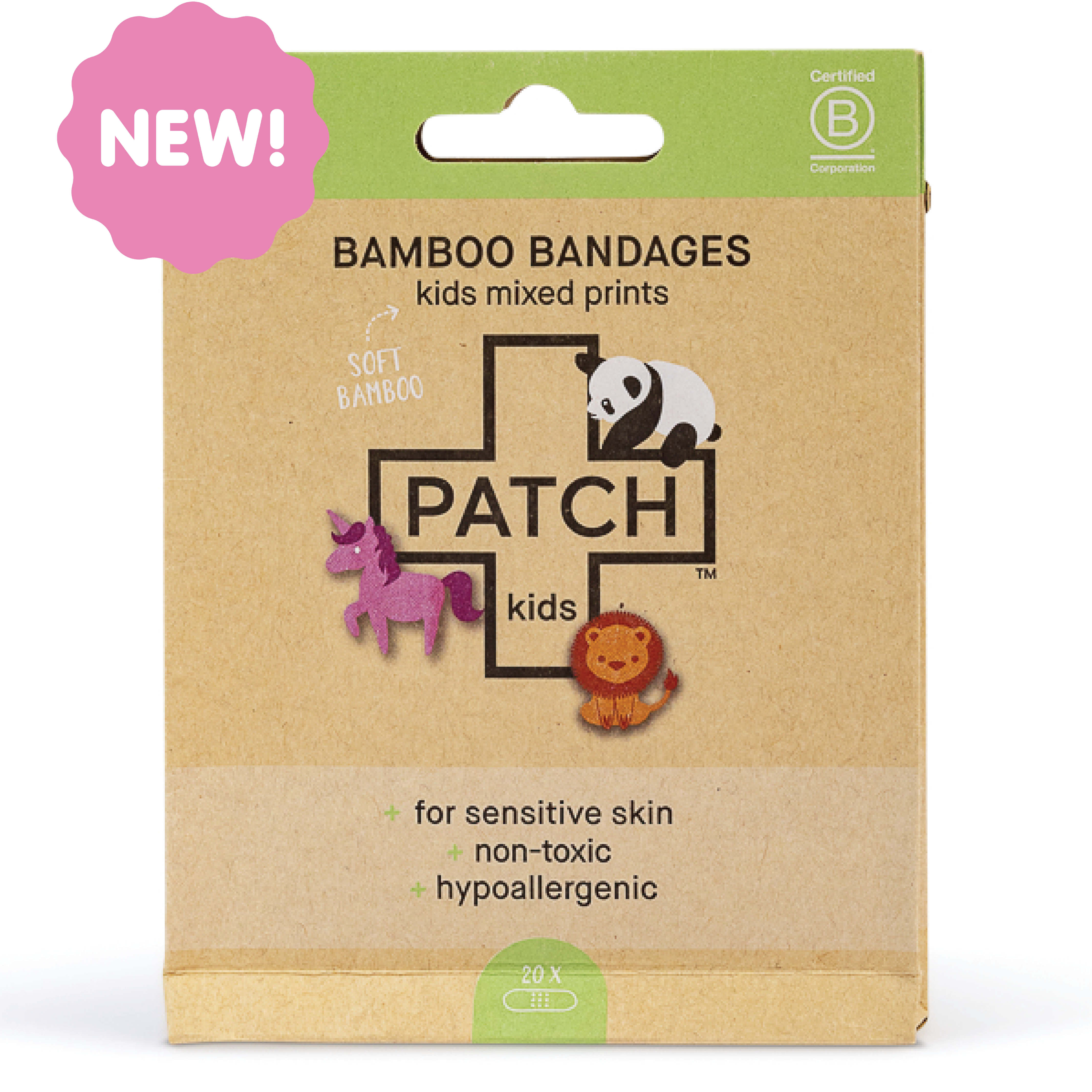 Patch Kids Mixed Prints Pack - hypoallergenic bandages for